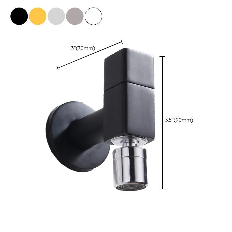 Contemporary Wall Mounted Bathroom Tap Knob Handle Solid Brass Circular Tap -Bathlova