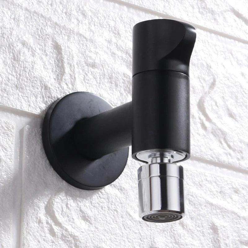 Contemporary Wall Mounted Bathroom Tap Knob Handle Solid Brass Circular Tap -Bathlova