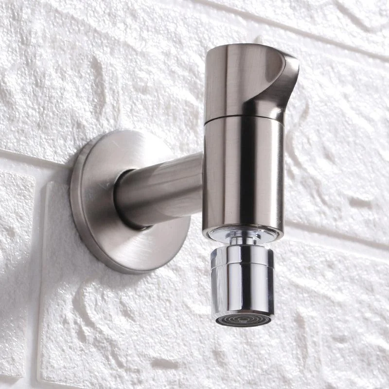 Contemporary Wall Mounted Bathroom Tap Knob Handle Solid Brass Circular Tap -Bathlova