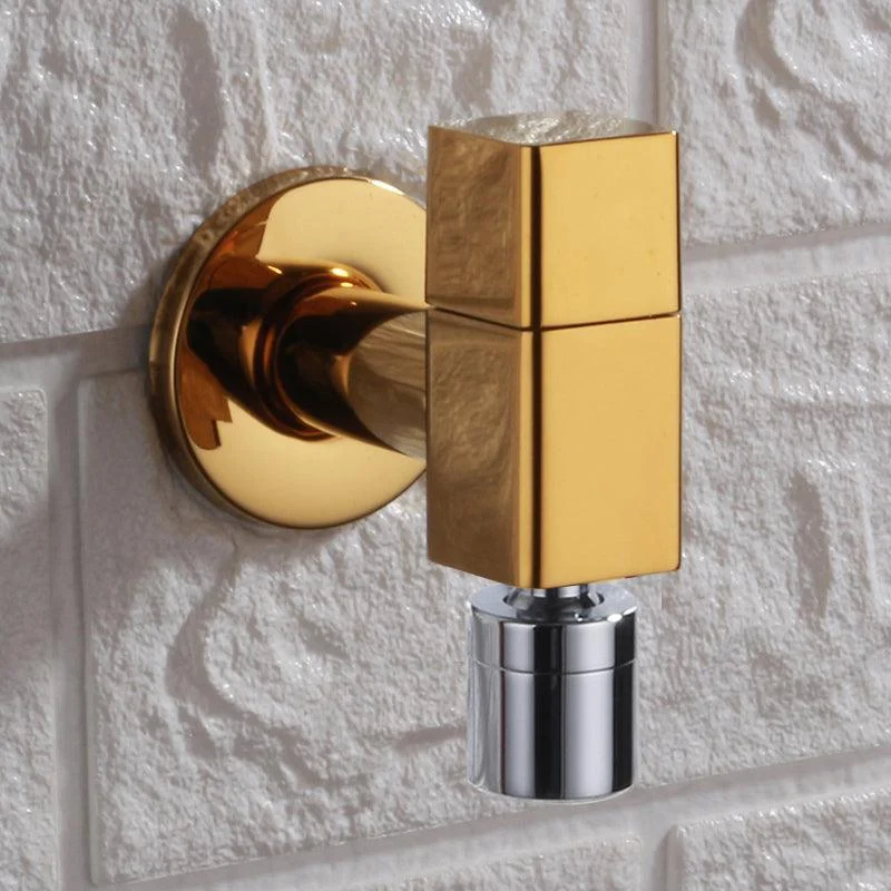 Contemporary Wall Mounted Bathroom Tap Knob Handle Solid Brass Circular Tap -Bathlova