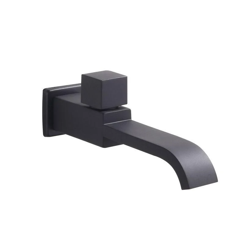 Contemporary Wall Mounted Bathroom Tap Knob Handle Solid Brass Square Tap -Bathlova