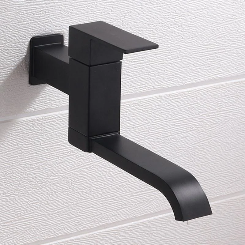 Contemporary Wall Mounted Bathroom Tap Lever Handles Low Arc Rotatable Brass Tap -Bathlova