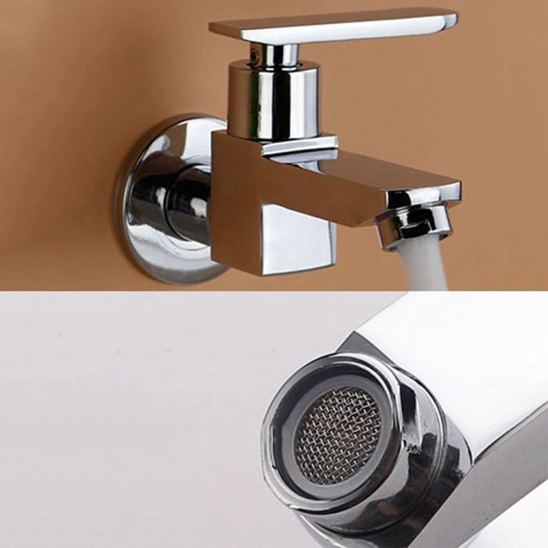 Contemporary Wall Mounted Bathroom Tap Lever Handles Solid Brass Tap -Bathlova