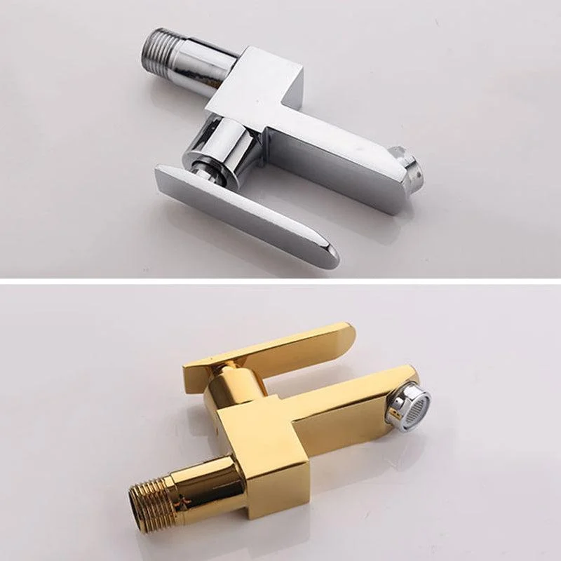 Contemporary Wall Mounted Bathroom Tap Lever Handles Solid Brass Tap -Bathlova