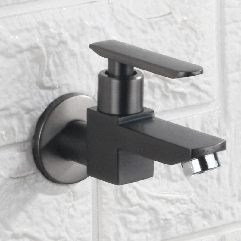 Contemporary Wall Mounted Bathroom Tap Lever Handles Solid Brass Tap -Bathlova