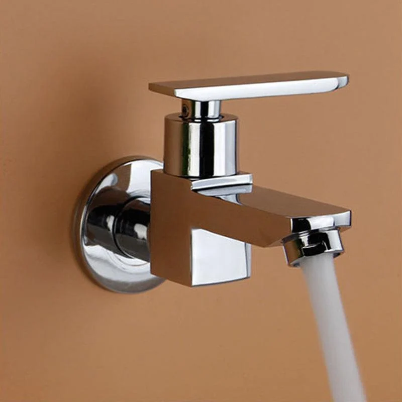 Contemporary Wall Mounted Bathroom Tap Lever Handles Solid Brass Tap -Bathlova