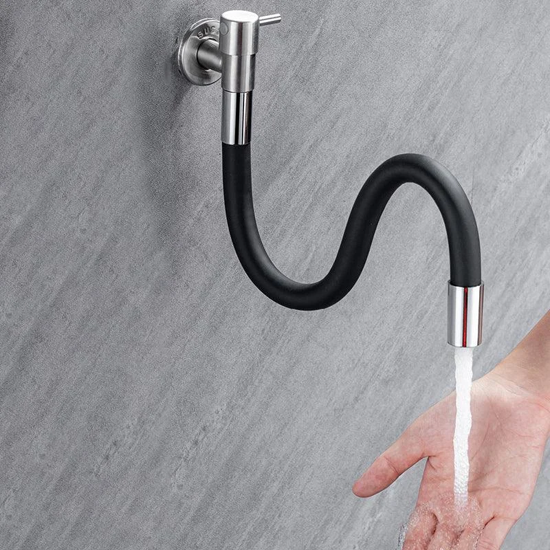 Contemporary Wall Mounted Bathroom Tap Lever Handles Stainless Steel Tap -Bathlova