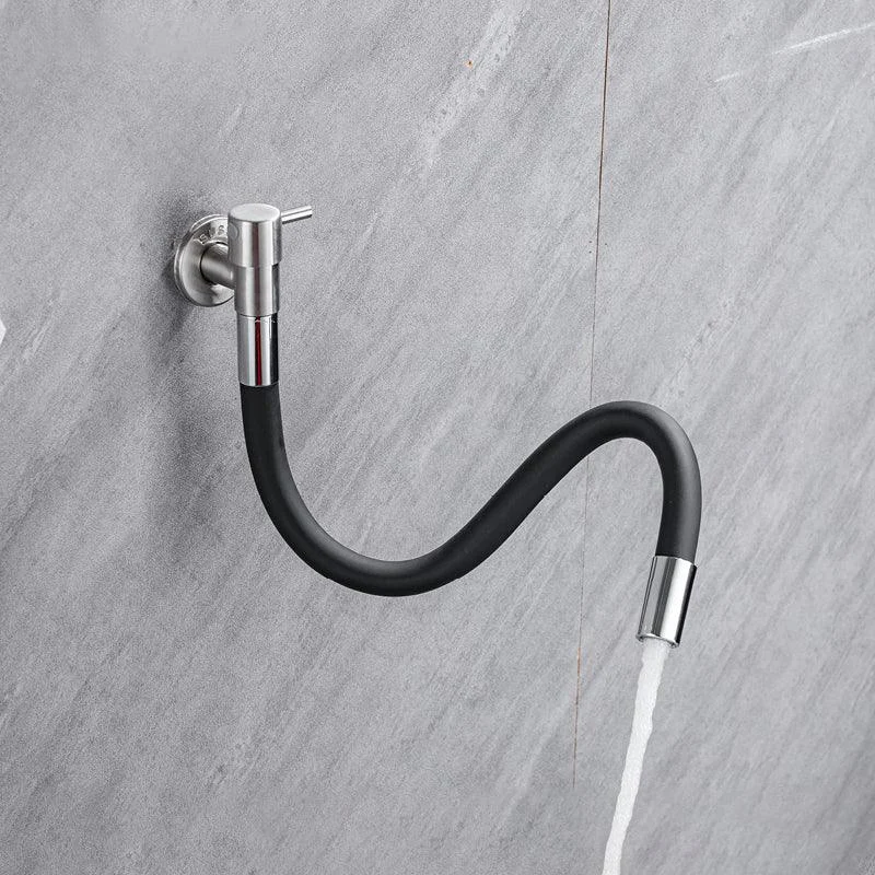 Contemporary Wall Mounted Bathroom Tap Lever Handles Stainless Steel Tap -Bathlova