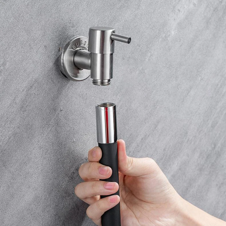 Contemporary Wall Mounted Bathroom Tap Lever Handles Stainless Steel Tap -Bathlova