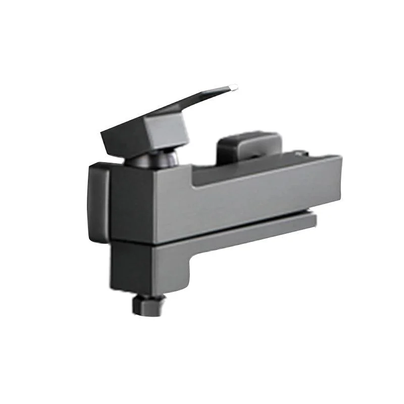 Contemporary Wall Mounted Metal Tub Filler Low Arc Lever Tub Tap Trim -Bathlova