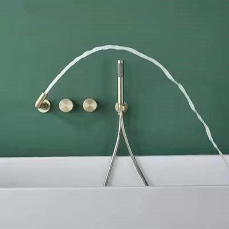 Contemporary Wall Mounted Metal Tub Filler Low Arc Waterfall Bathroom Tap -Bathlova