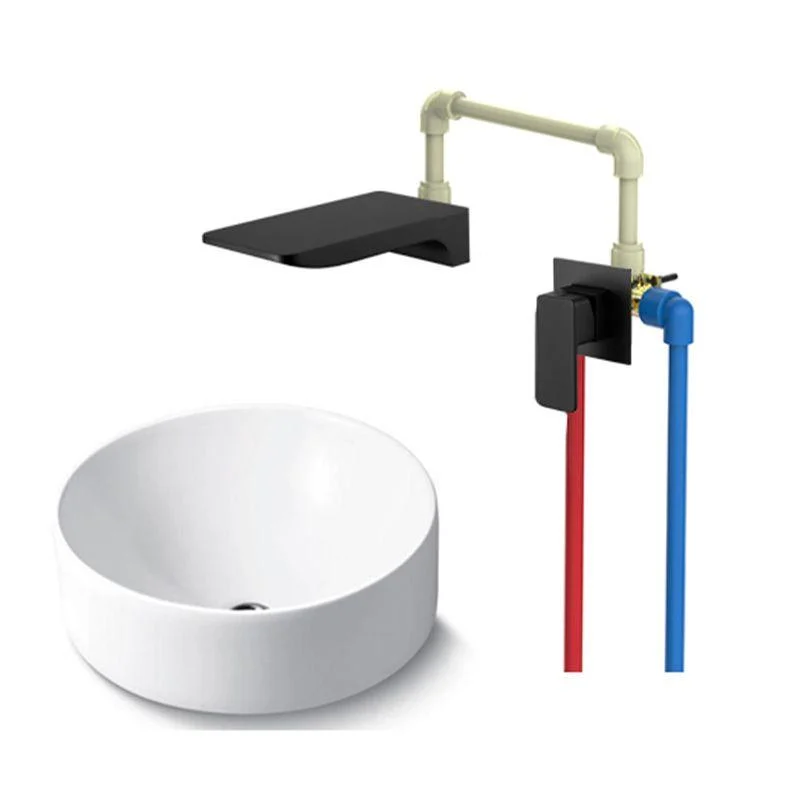 Contemporary Wall Mounted Metal Tub Filler One Handles Waterfall Tub Tap Trim -Bathlova