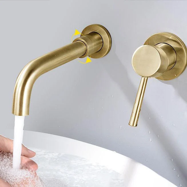 Contemporary Wall Mounted One Handle Kitchen Tap Low Arch Water Filler -Bathlova