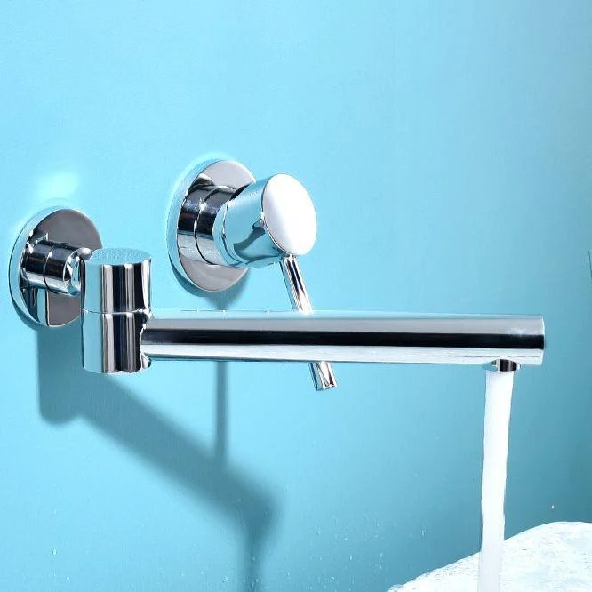 Contemporary Wall Mounted One Handle Kitchen Tap Low Arch Water Filler -Bathlova