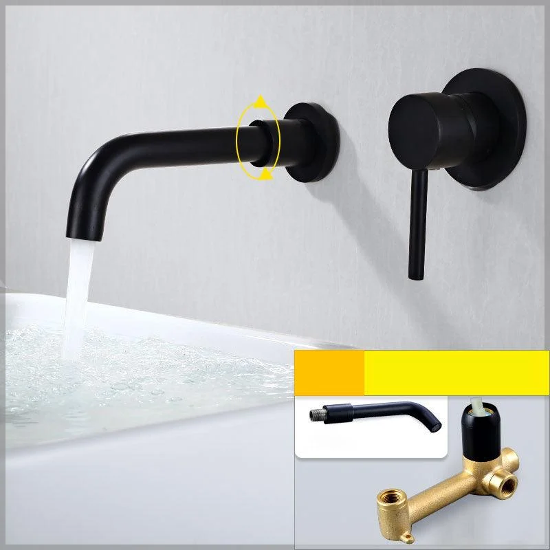 Contemporary Wall Mounted One Handle Kitchen Tap Low Arch Water Filler -Bathlova