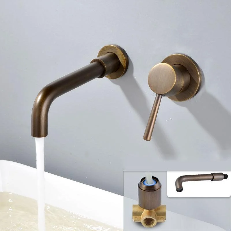 Contemporary Wall Mounted One Handle Kitchen Tap Low Arch Water Filler -Bathlova