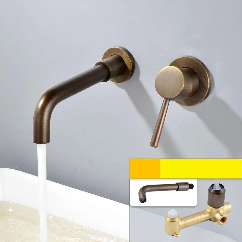 Contemporary Wall Mounted One Handle Kitchen Tap Low Arch Water Filler -Bathlova