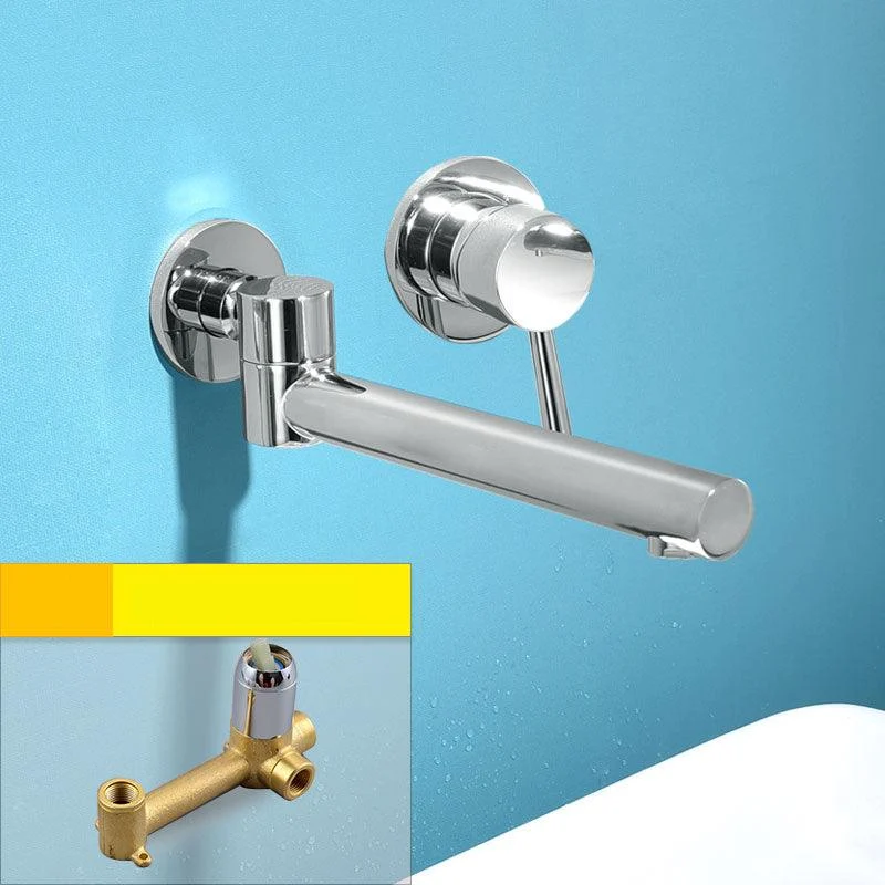 Contemporary Wall Mounted One Handle Kitchen Tap Low Arch Water Filler -Bathlova