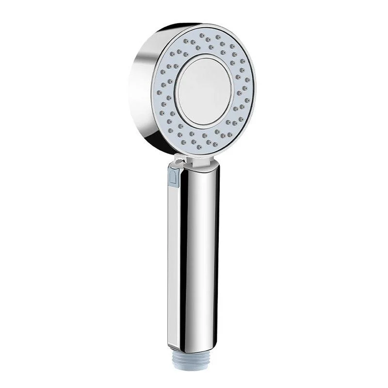 Contemporary Wall Mounted Shower Head Combo Chrome Round Hand Shower -Bathlova