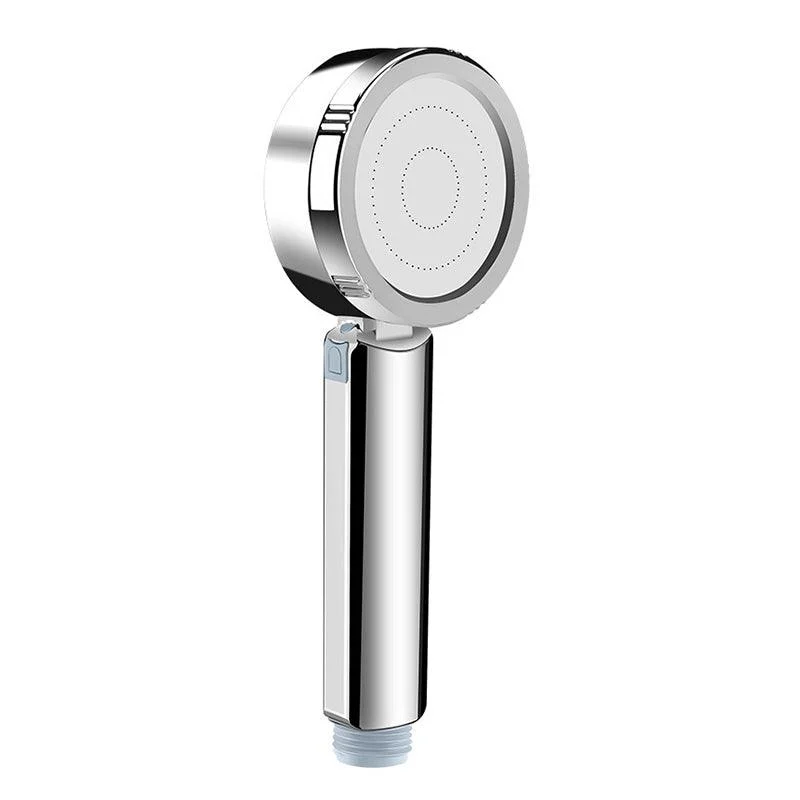 Contemporary Wall Mounted Shower Head Combo Chrome Round Hand Shower -Bathlova