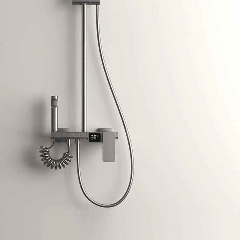 Contemporary Wall Mounted Shower System Slide Bar Included Shower Set -Bathlova