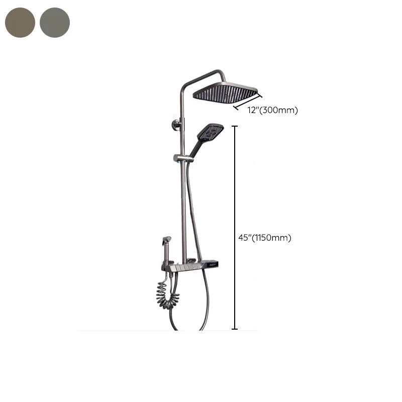 Contemporary Wall Mounted Shower System Slide Bar Included Shower Set -Bathlova