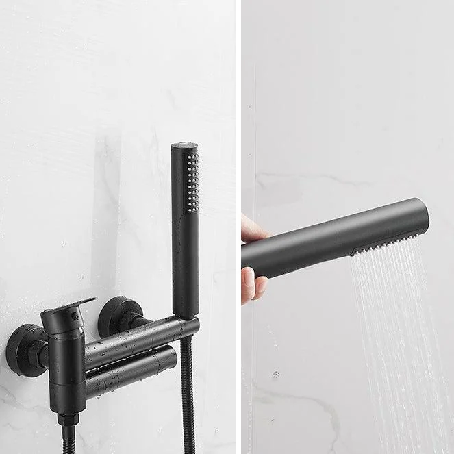 Contemporary Wall Mounted Tub Filler Single Handle Metal Tap -Bathlova