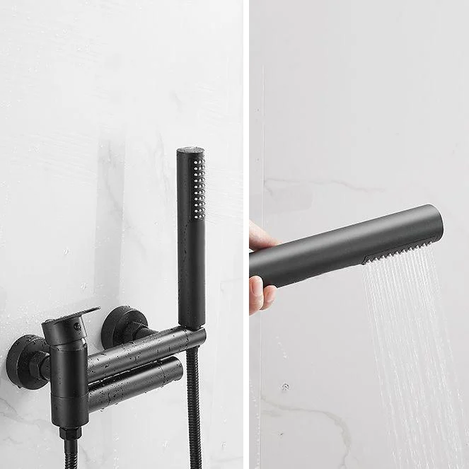 Contemporary Wall Mounted Tub Filler Single Handle Metal Tap -Bathlova