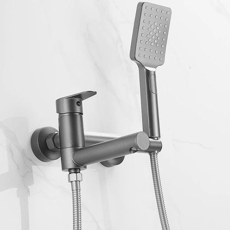 Contemporary Wall Mounted Tub Filler Single Handle Metal Tap -Bathlova