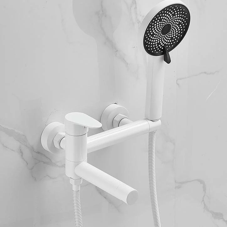 Contemporary Wall Mounted Tub Filler Single Handle Metal Tap -Bathlova