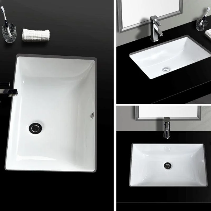 Contemporary Wash Stand Ceramic Metal Undermount Bathroom Sink -Bathlova