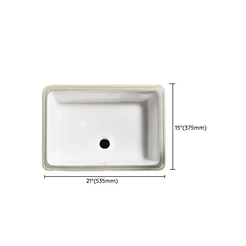 Contemporary Wash Stand Ceramic Metal Undermount Bathroom Sink -Bathlova