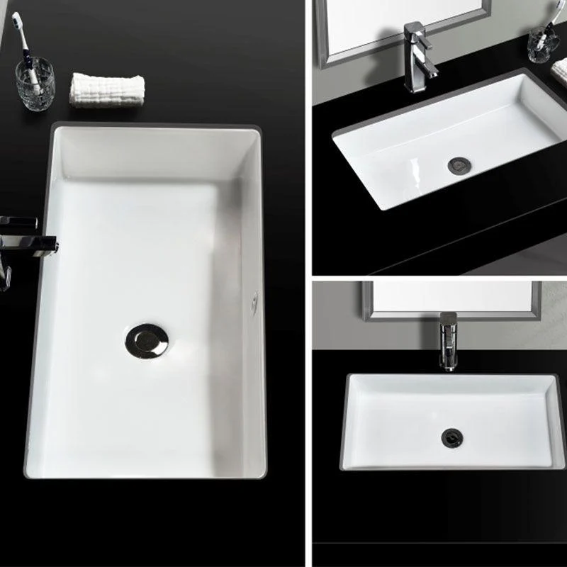 Contemporary Wash Stand Ceramic Metal Undermount Bathroom Sink -Bathlova