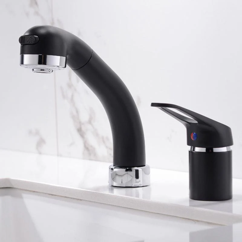 Contemporary Widespread Bathroom Tap Lever Handles 2 Hole Taps Circular Tap -Bathlova