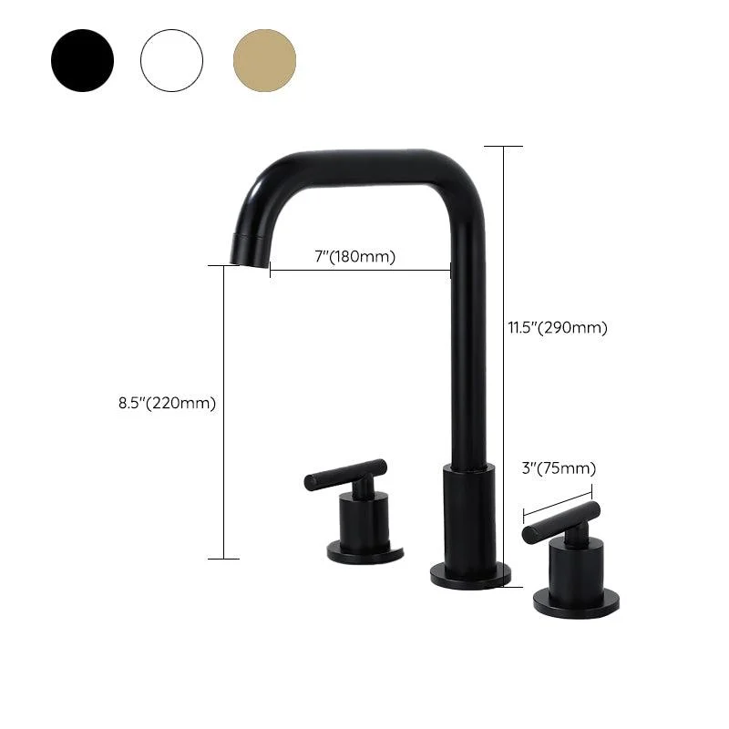 Contemporary Widespread Sink Tap Plain High Arc Wide Spread Bathroom Tap -Bathlova