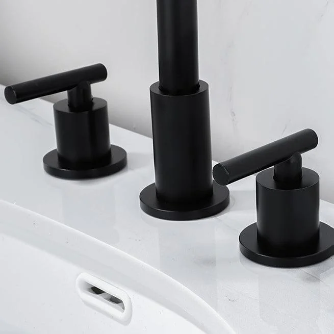 Contemporary Widespread Sink Tap Plain High Arc Wide Spread Bathroom Tap -Bathlova