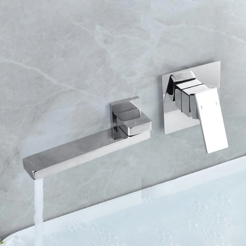 Contemporary Widespread Wall Mounted Bathroom Sink Tap Swivel Spout -Bathlova