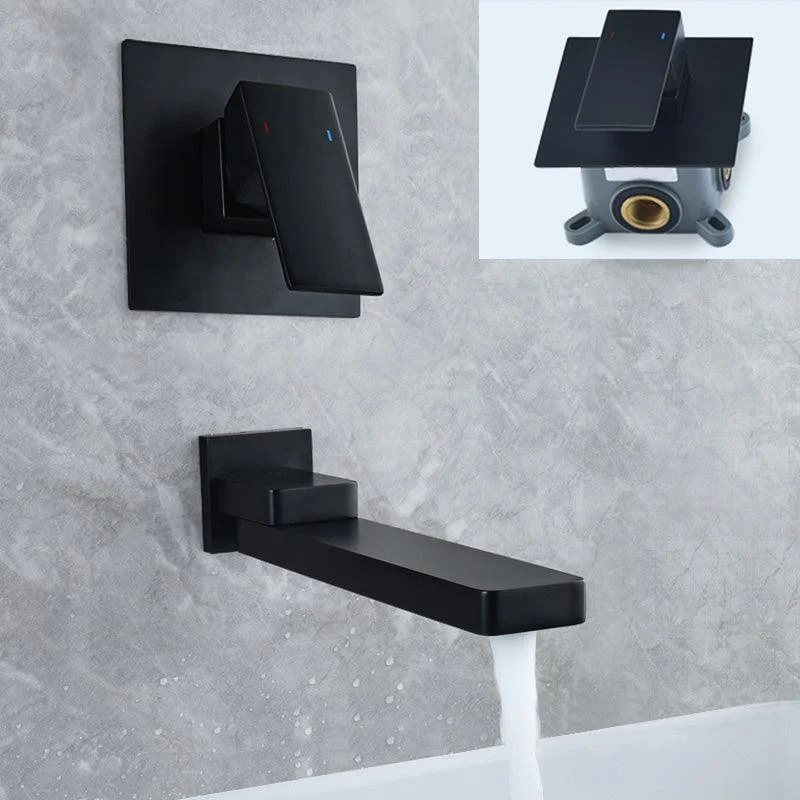 Contemporary Widespread Wall Mounted Bathroom Sink Tap Swivel Spout -Bathlova