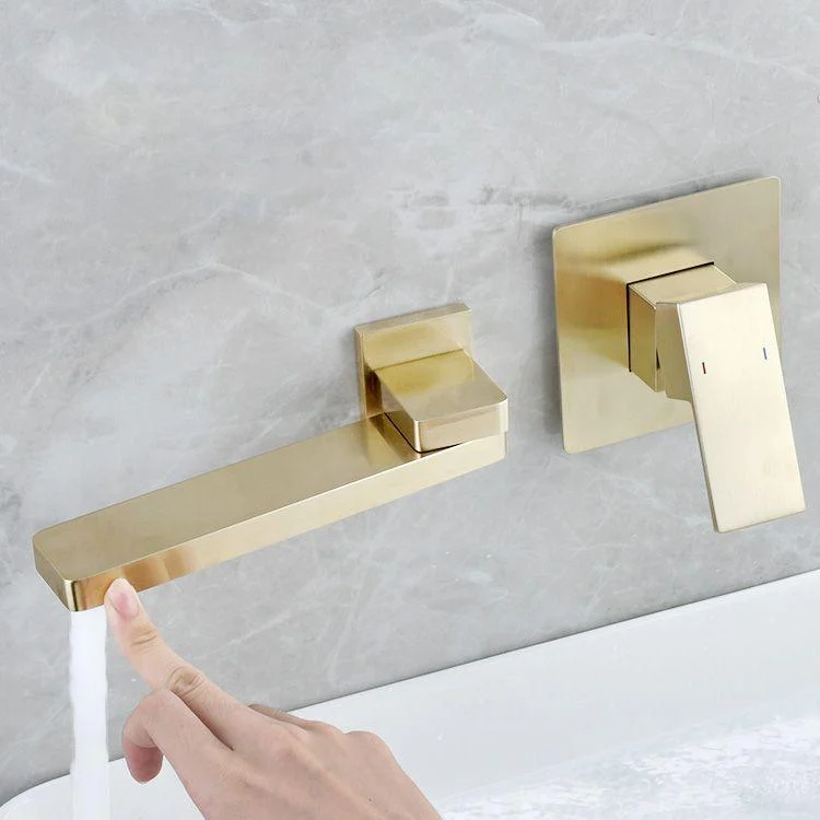 Contemporary Widespread Wall Mounted Bathroom Sink Tap Swivel Spout -Bathlova