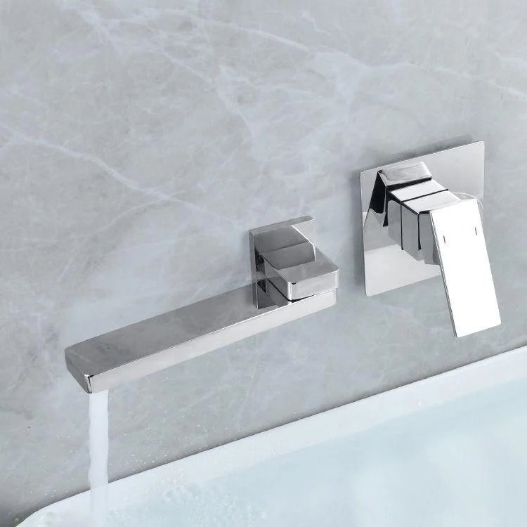 Contemporary Widespread Wall Mounted Bathroom Sink Tap Swivel Spout -Bathlova