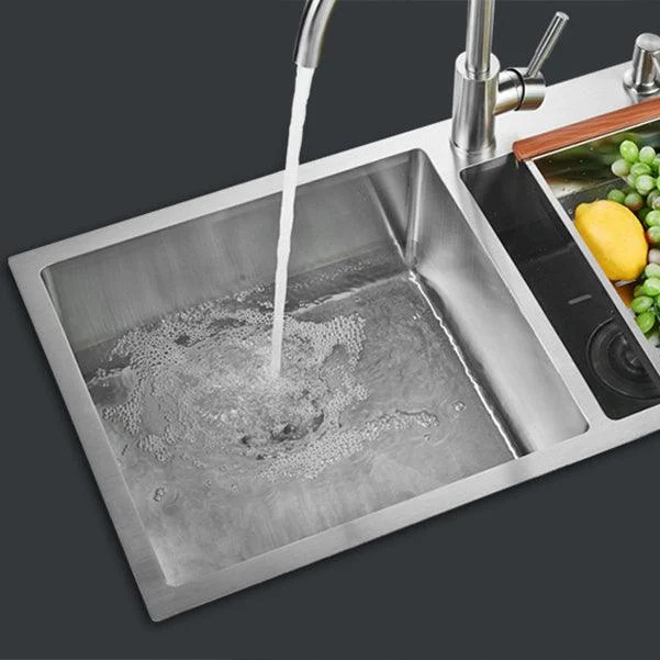 Contemporary Workstation Sink Stainless Steel Undermount Kitchen Sink -Bathlova