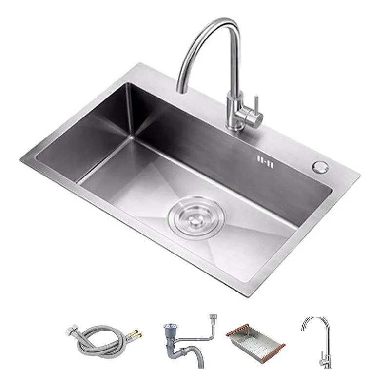 Contemporary Workstation Sink Stainless Steel Undermount Kitchen Sink -Bathlova