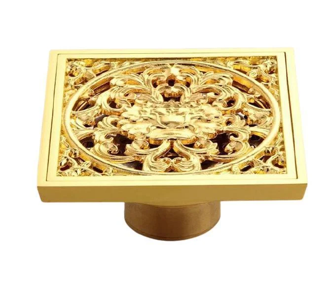 Copper Deodorant Square Floor Drain -Bathlova