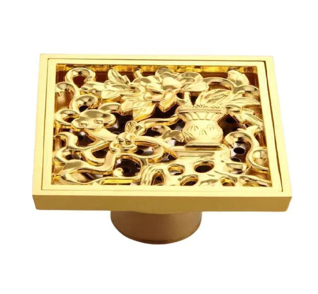 Copper Deodorant Square Floor Drain -Bathlova