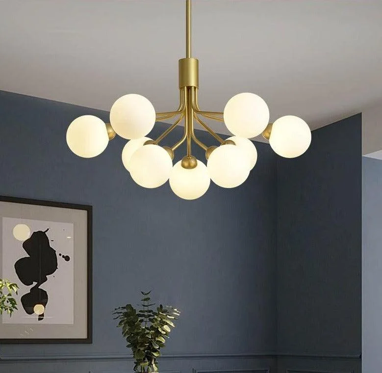 Cora - Modern Glass Globe Chandelier -Bathlova