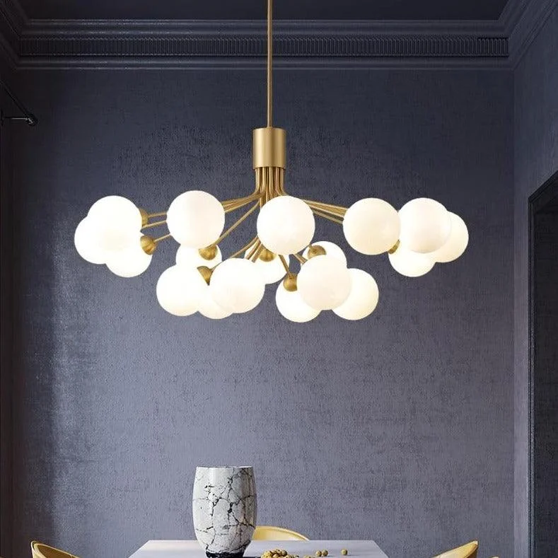 Cora - Modern Glass Globe Chandelier -Bathlova