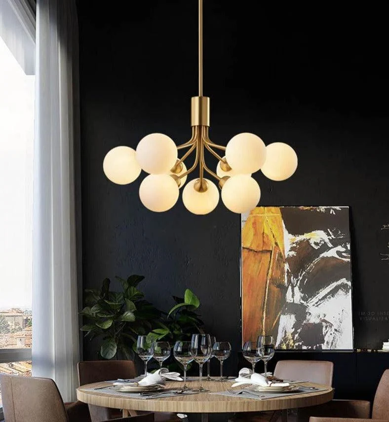 Cora - Modern Glass Globe Chandelier -Bathlova