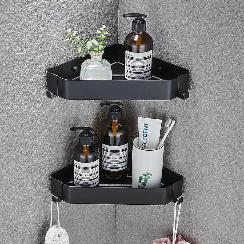 Corner Shelf Bathroom Storage Shelves Stainless Steel Triangle Towel Rack -Bathlova