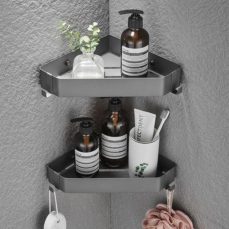 Corner Shelf Bathroom Storage Shelves Triangle Towel Storage Rack -Bathlova