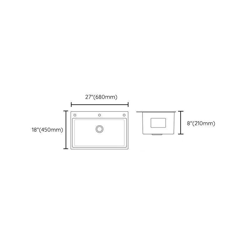 Corrosion Resistant Kitchen Sink Stainless Steel Modern Style Kitchen Sink -Bathlova